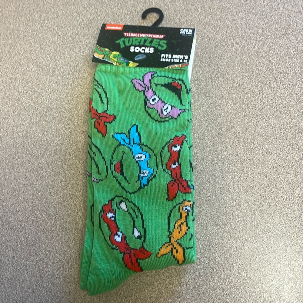 Teenage Mutant Ninja Turtles Crew Socks/ Graphic Novelty Crew Socks